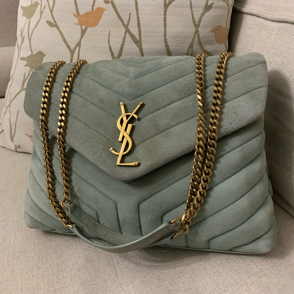 SAINT LAURENT Medium LouLou Quilted Suede Shoulder Bag - Picture 3 of 15